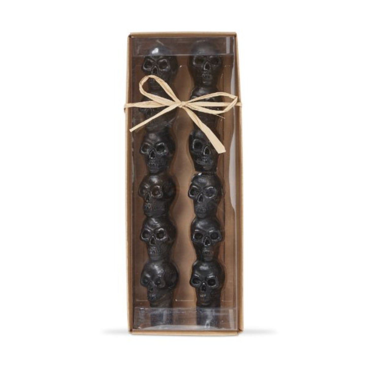 skull tapers set of 2 - black