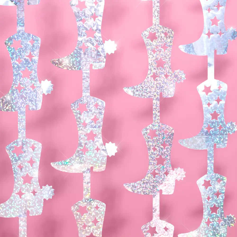 Cowgirl Boot Iridescent Curtain