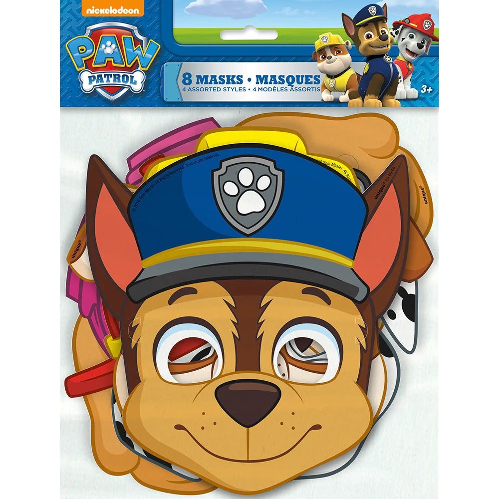 PAW PATROL MASKS (PACK OF 8)