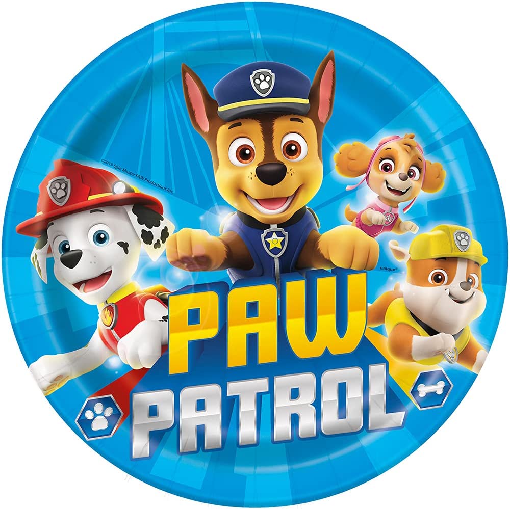 PAW PATROL ROUND DINNER PLATES (8 PK)