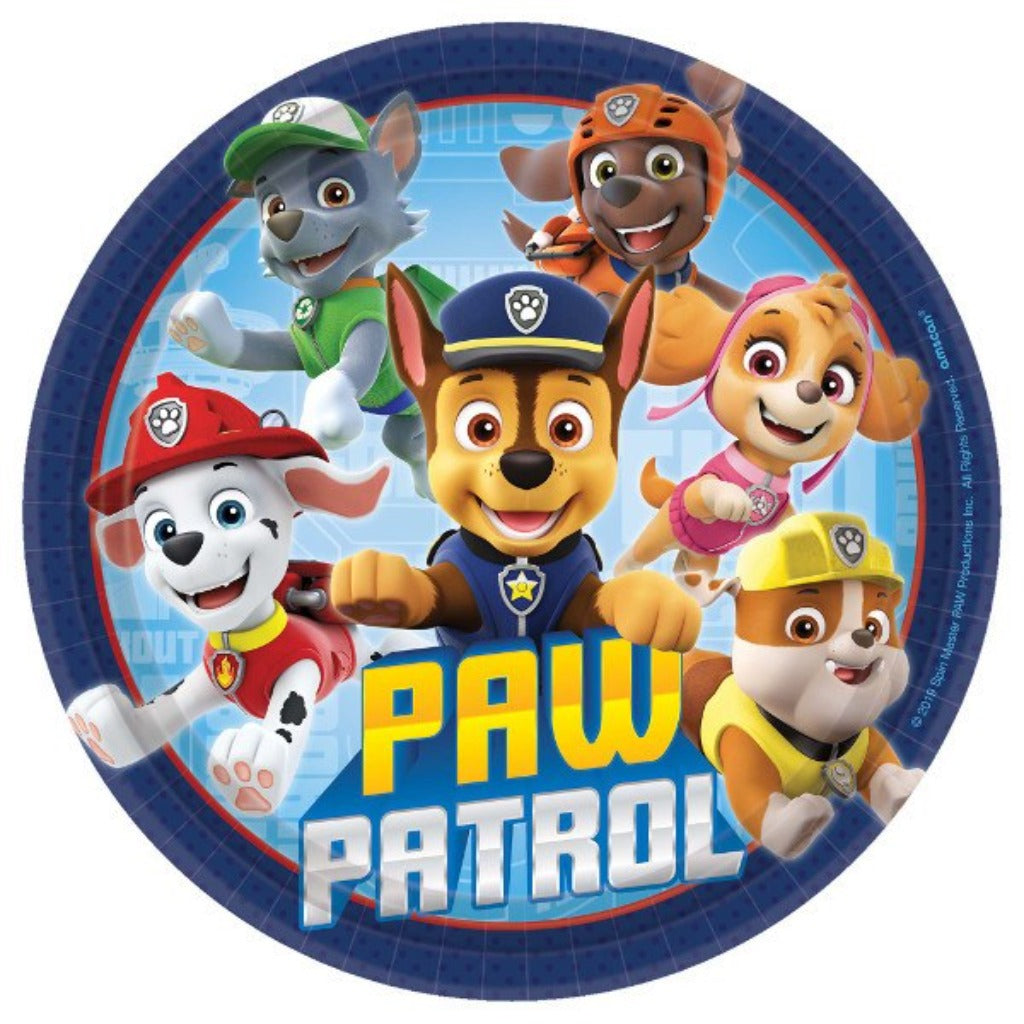 Platos de postre de las aventuras de la Patrulla Canina