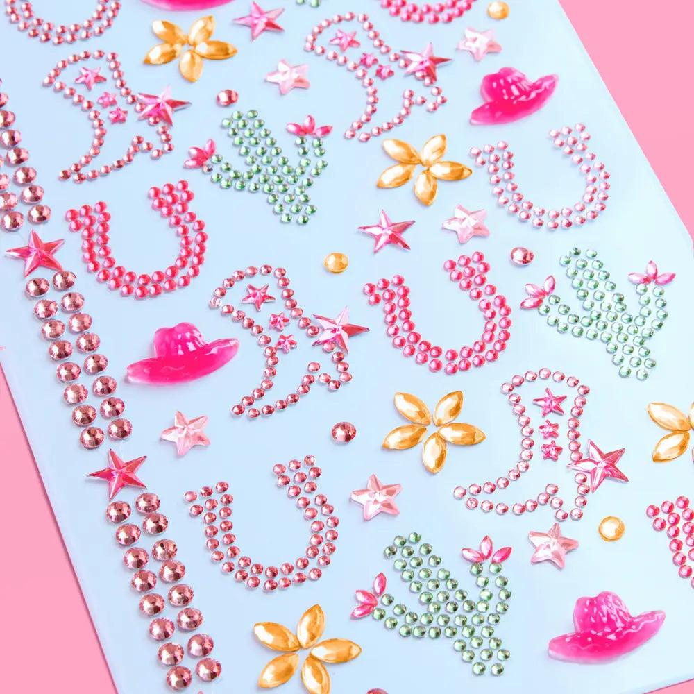 Stickers Pink Gems Cowgirl
