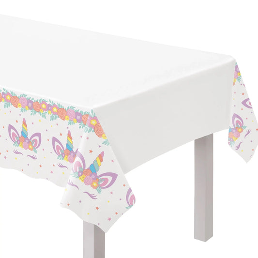 Mantel de plástico para fiesta de unicornio, 54 x 96 pulgadas