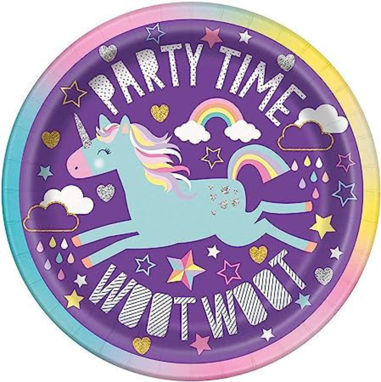 Paper plates Unicorn Party