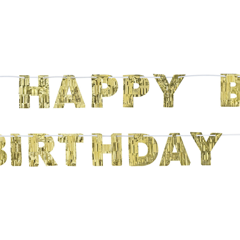 Birthday Fringed Letter Banner