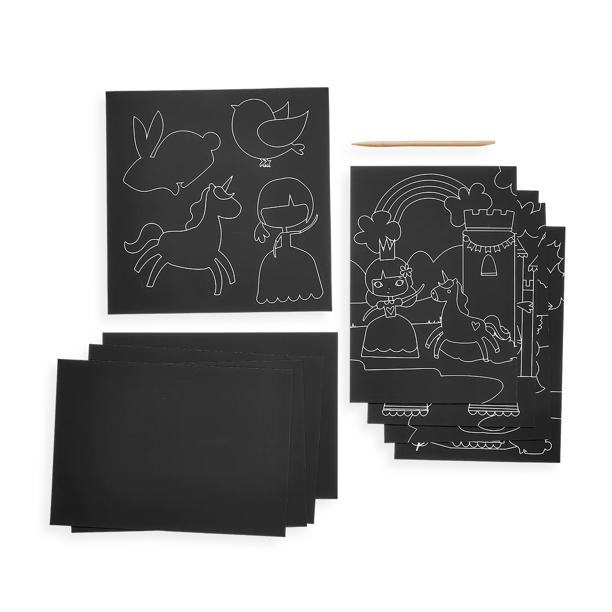 Princess Garden Scratch and Scribble Scratch Art Kit