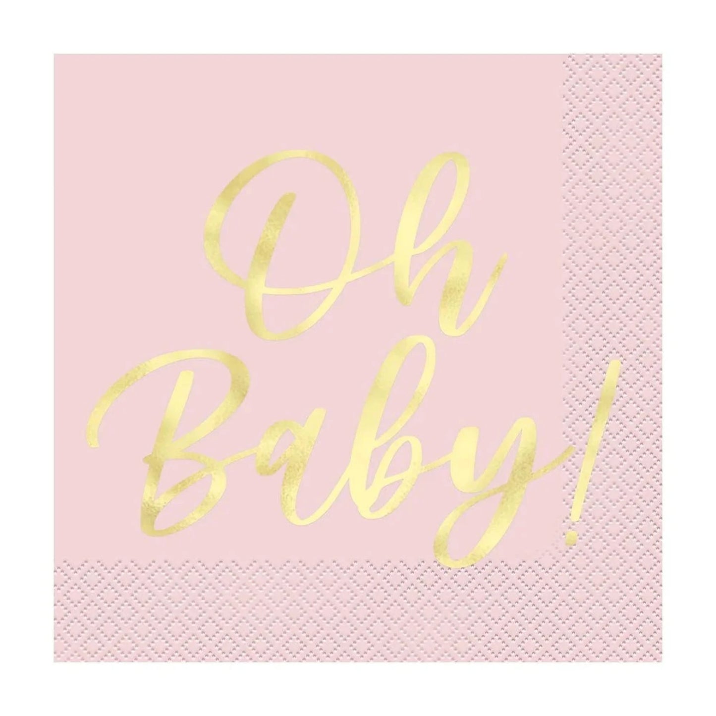 Pink "Oh Baby" Luncheon Napkins