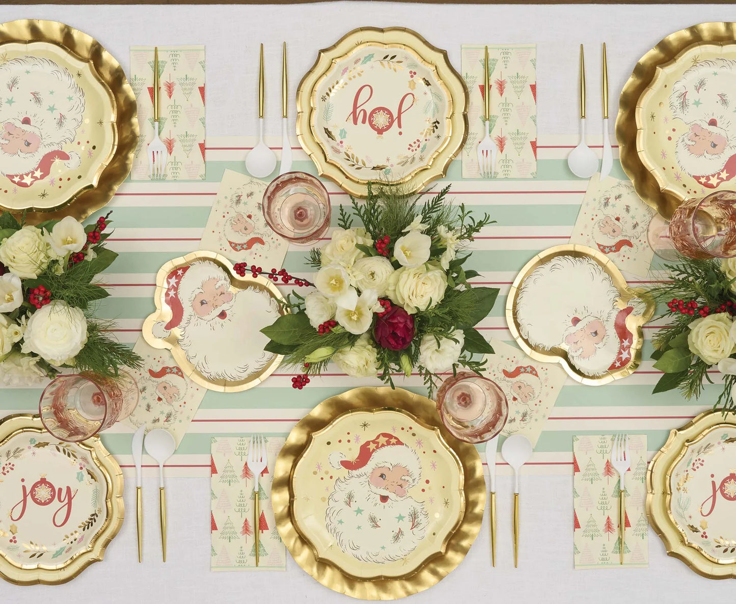 Vintage Santa Dinner Plates/8pk