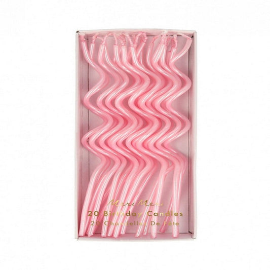 Pink Swirly Candles