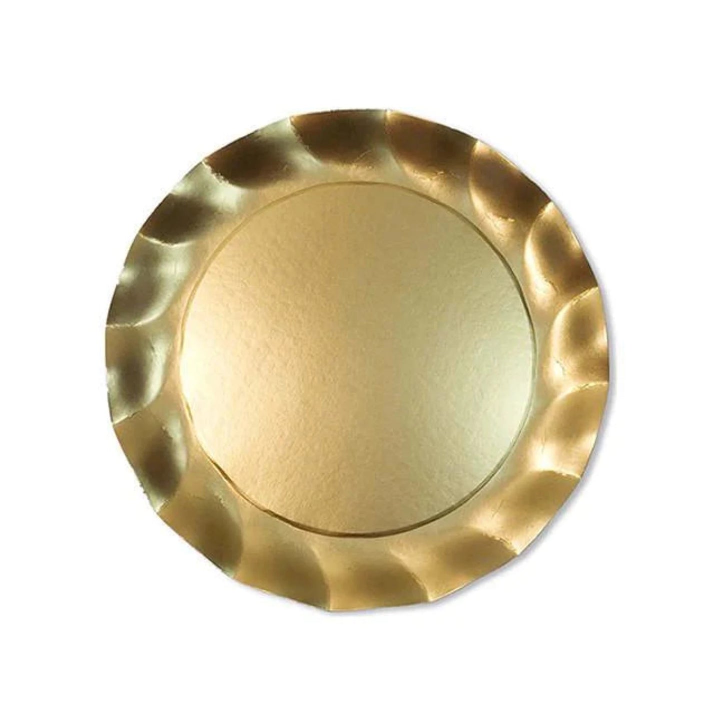 Wavy Dinner Plate Satin Gold