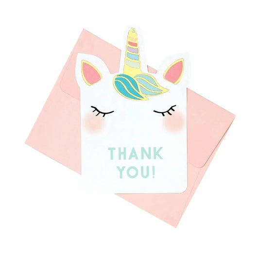TARJETAS DE AGRADECIMIENTO UNICORNIO