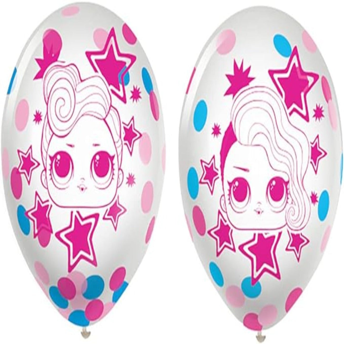 LOL Surprise Together 4 Eva! Confetti Latex Balloons (Pack of 6)