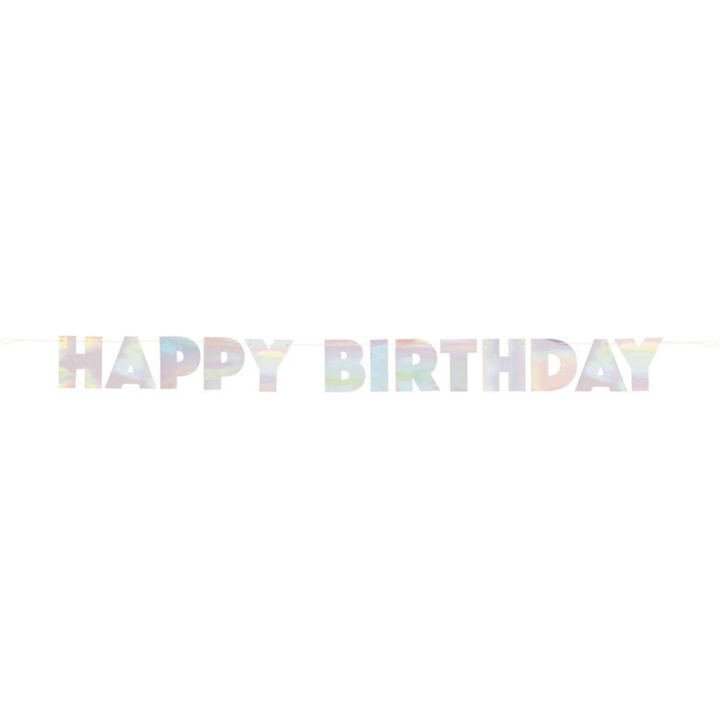 Happy Birthday Banner Iridescent