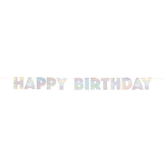 Happy Birthday Banner Iridescent