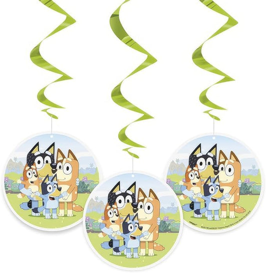 Bluey Multicolored Hanging Swirl Decorations