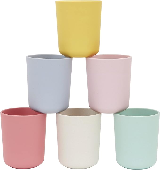 Multicolor Reusable Bamboo Cups