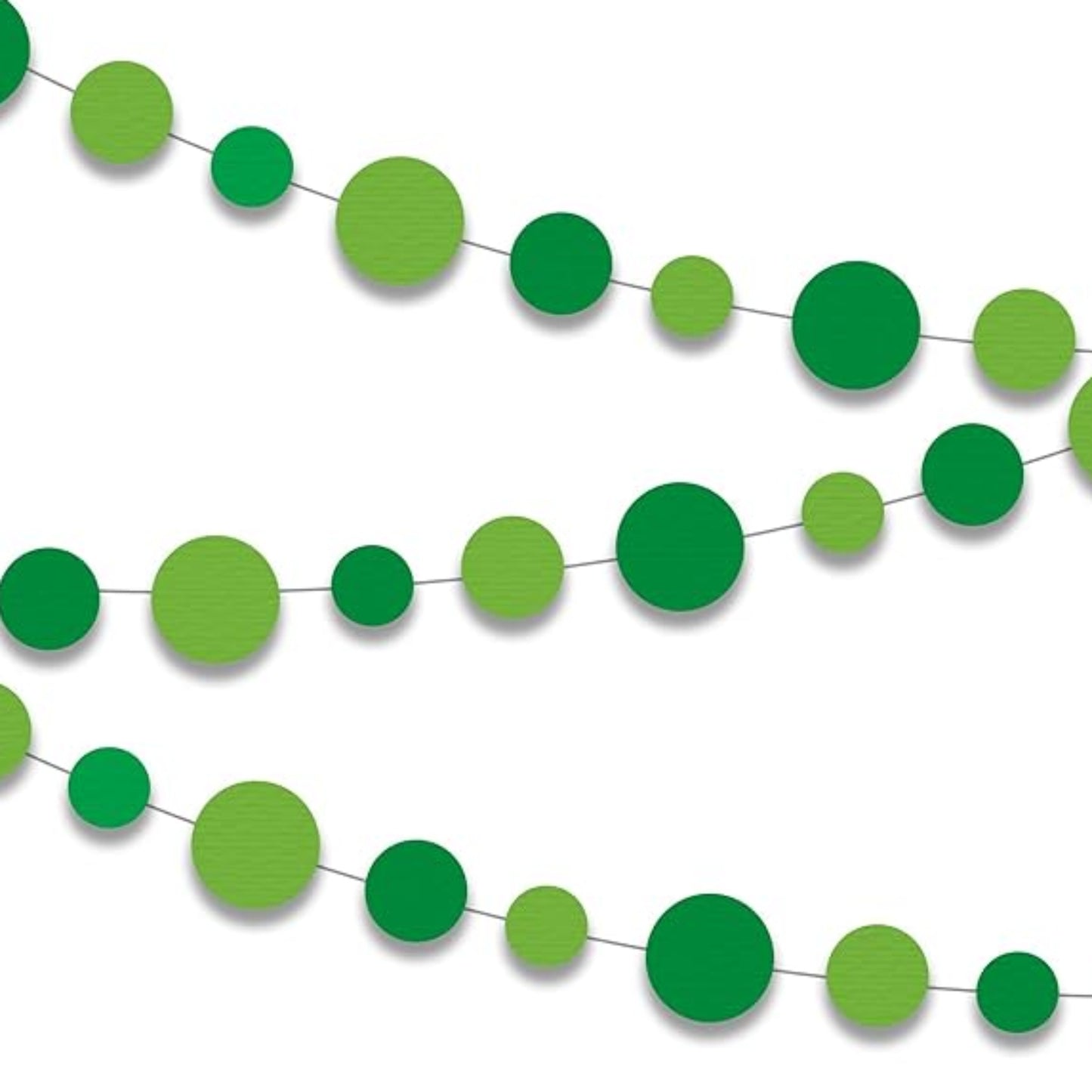 Green Polka Dot Paper Garland