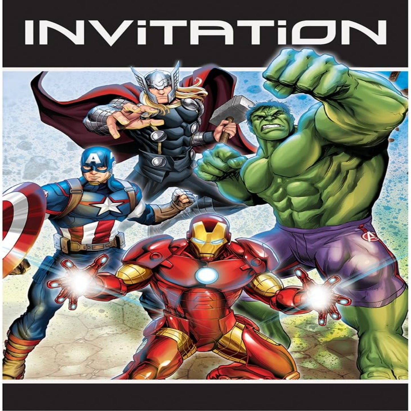 Avengers Party Invitations, 8ct