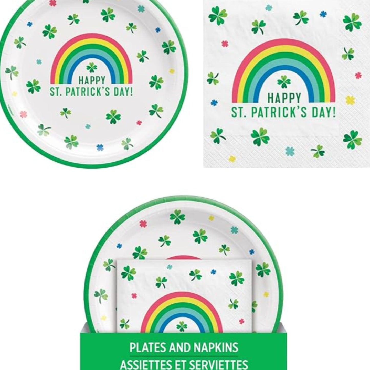 PLATES AND NAPKINS ST PATRICKS