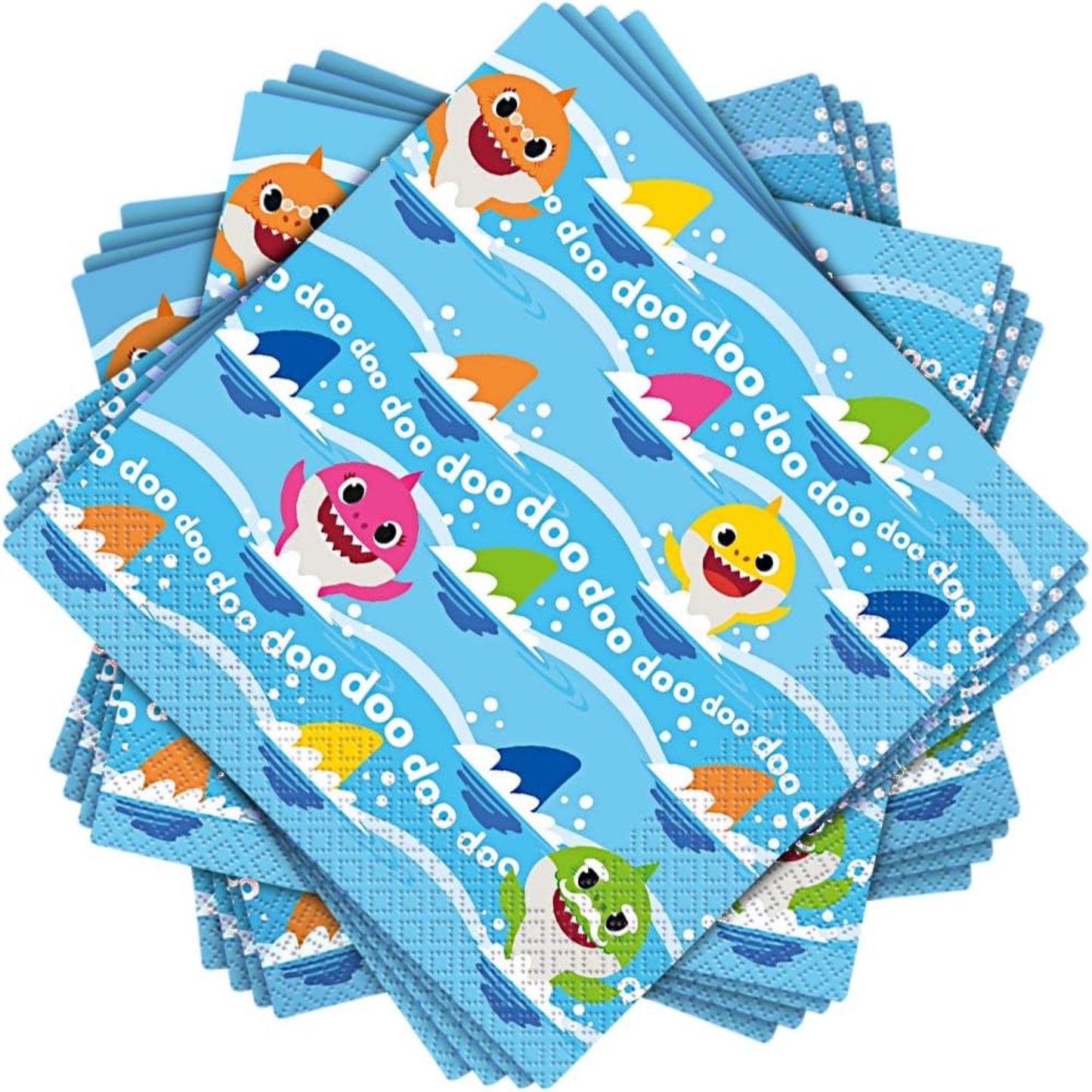 Baby Shark Multicolored Luncheon Napkins