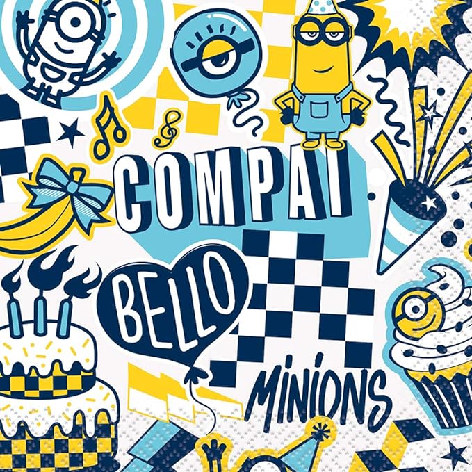 Multicolor Minions 2 Beverage Napkins