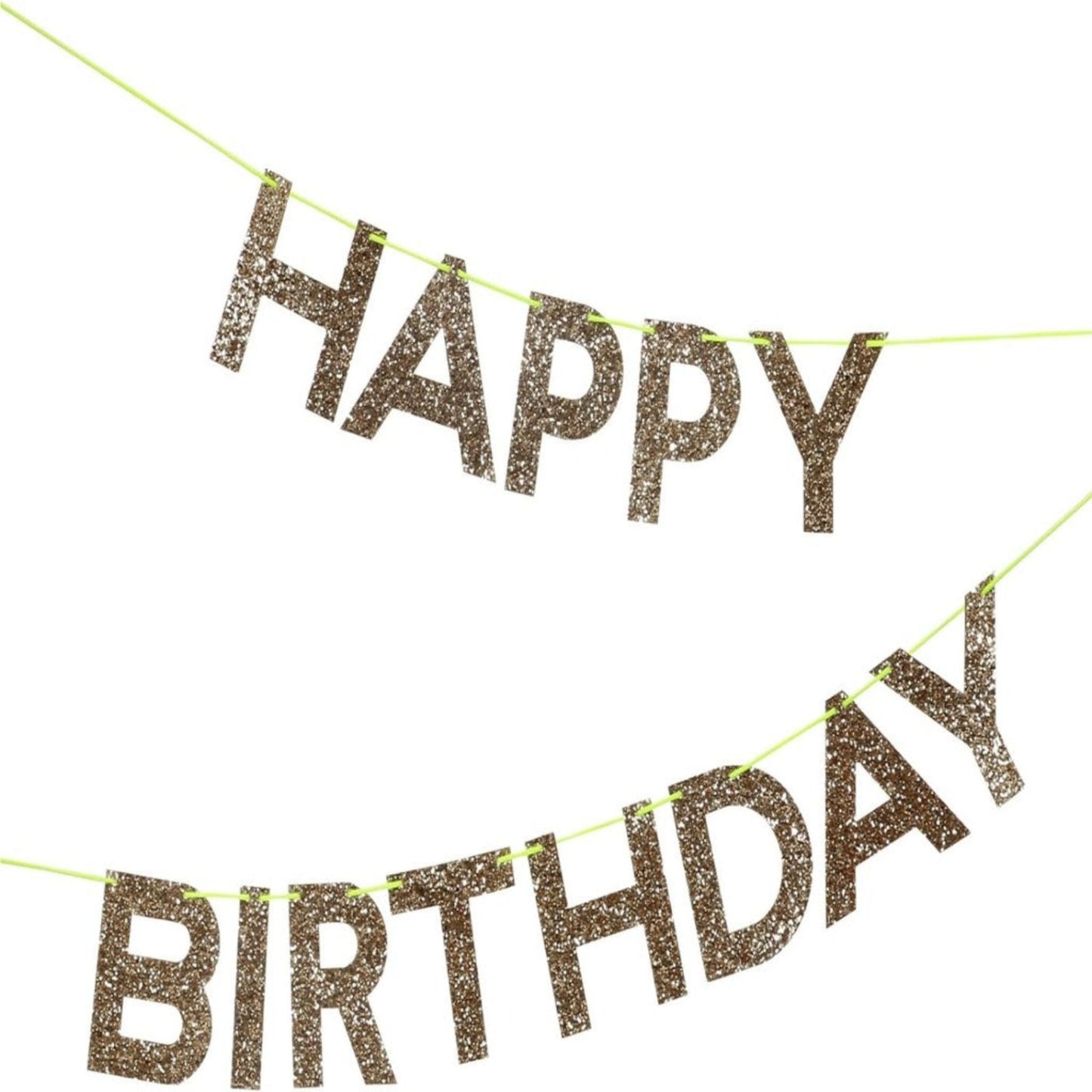 Gold Happy Birthday Garland