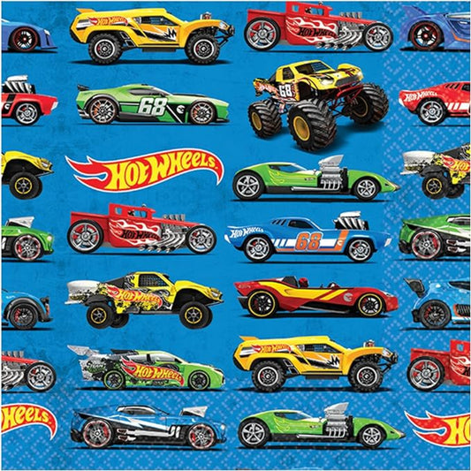 Servilletas Hot Wheels azules