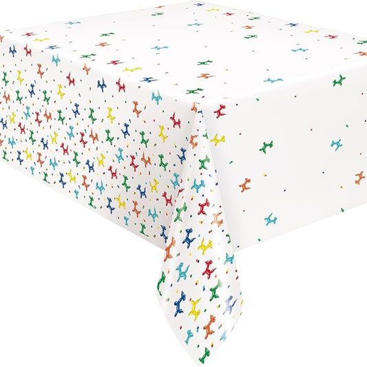 Balloon Dog Birthday Plastic Table Cover