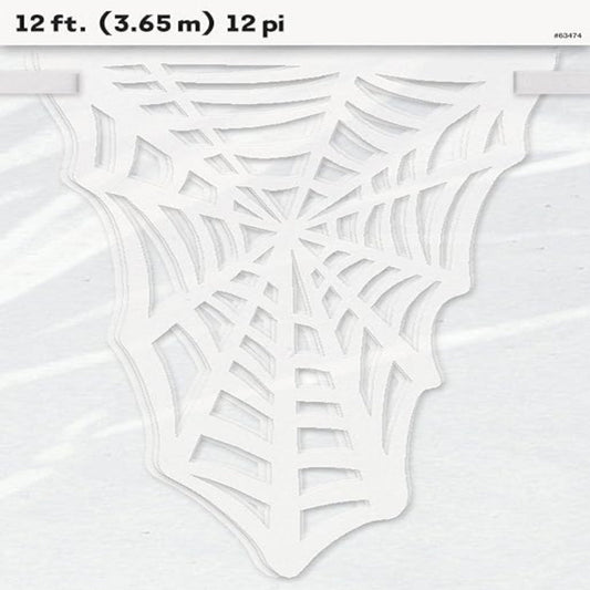 Spider Web Paper Die Cut Flag Banner