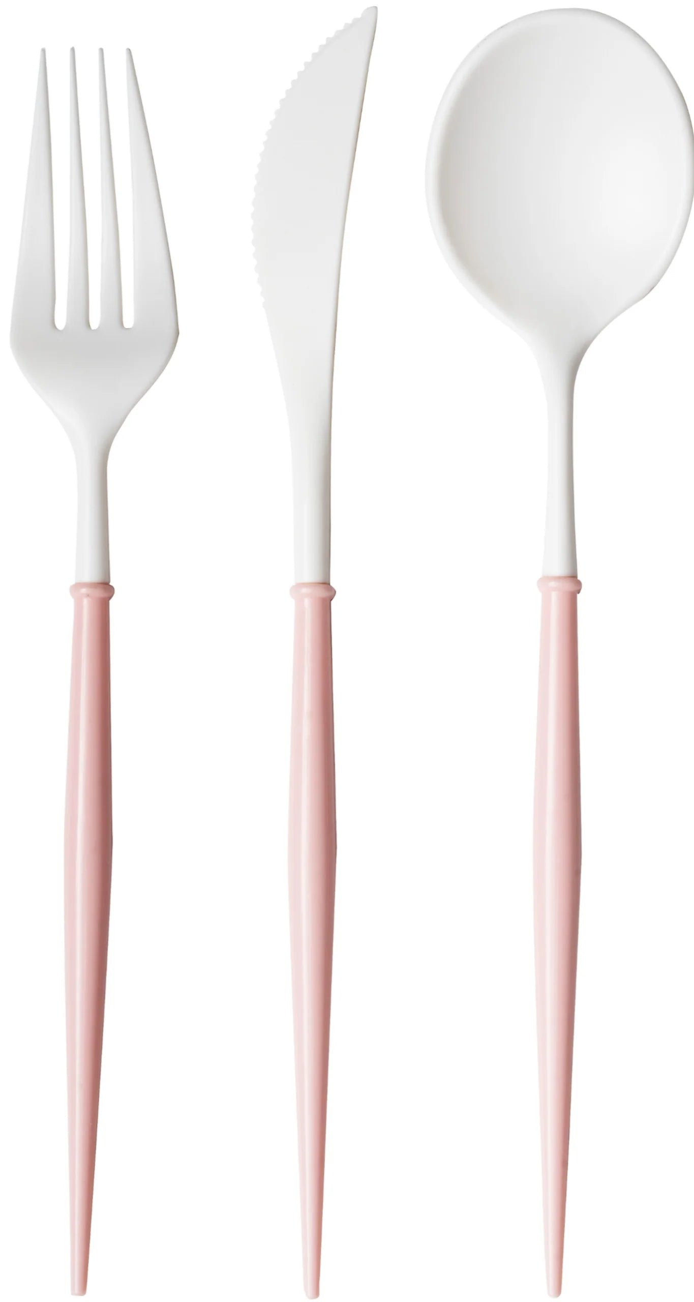 White Flartware/ Blush Set/24