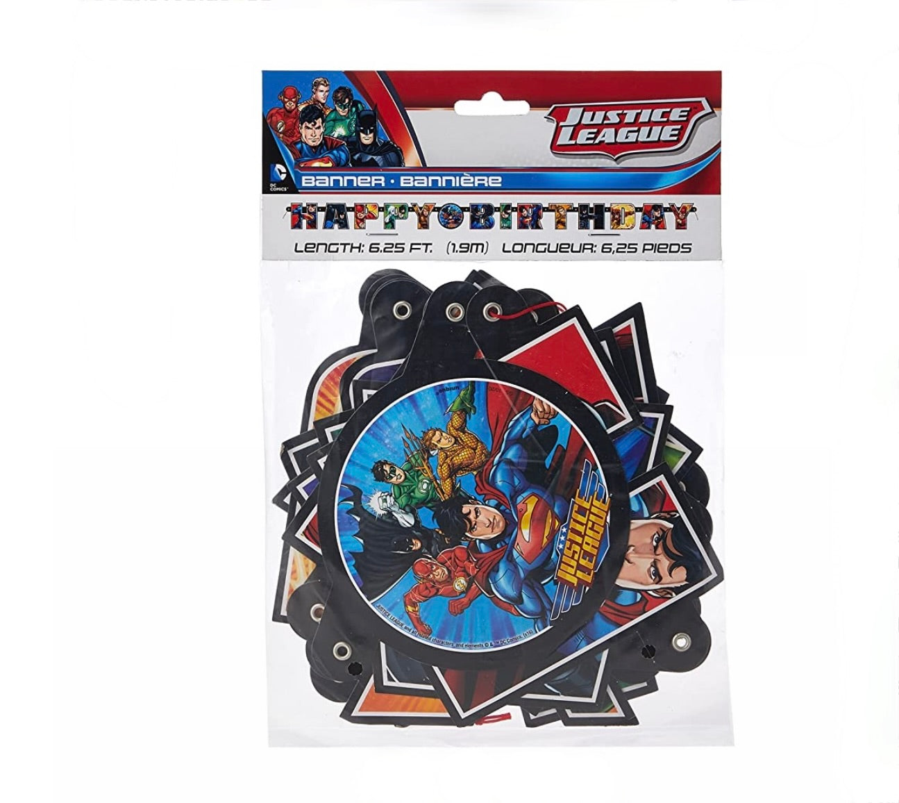 6.5ft Justice League Birthday Banner