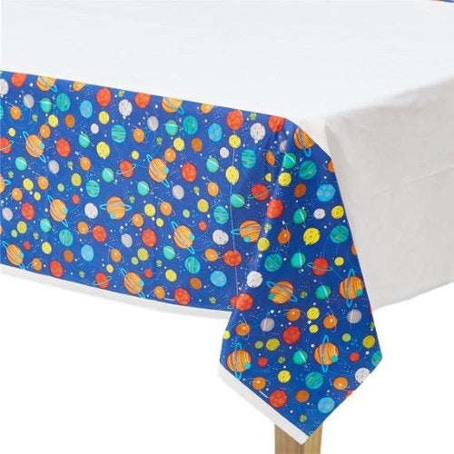 Planets in Space Plastic Tablecover