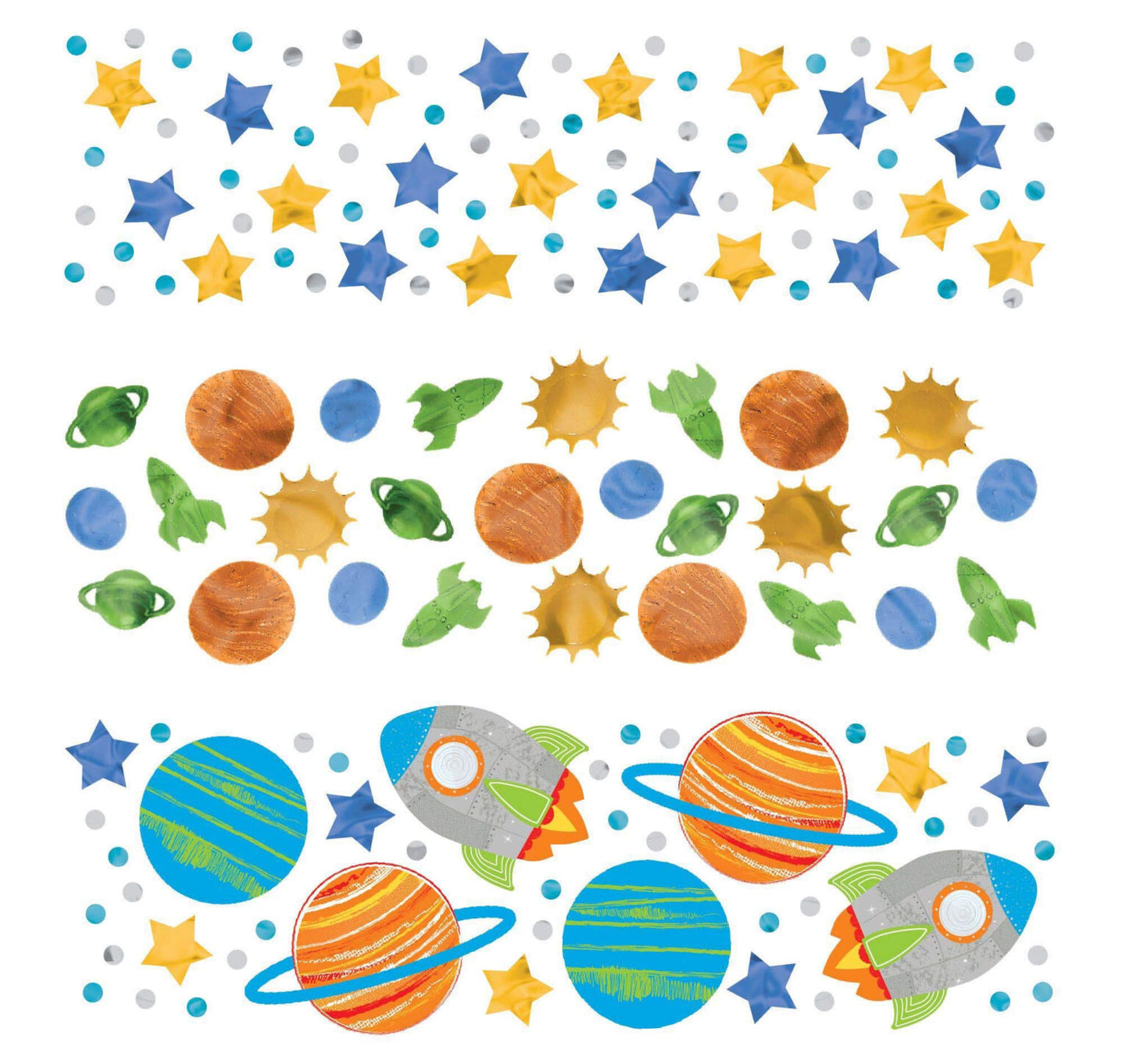 Blast off Birthday Space Confetti