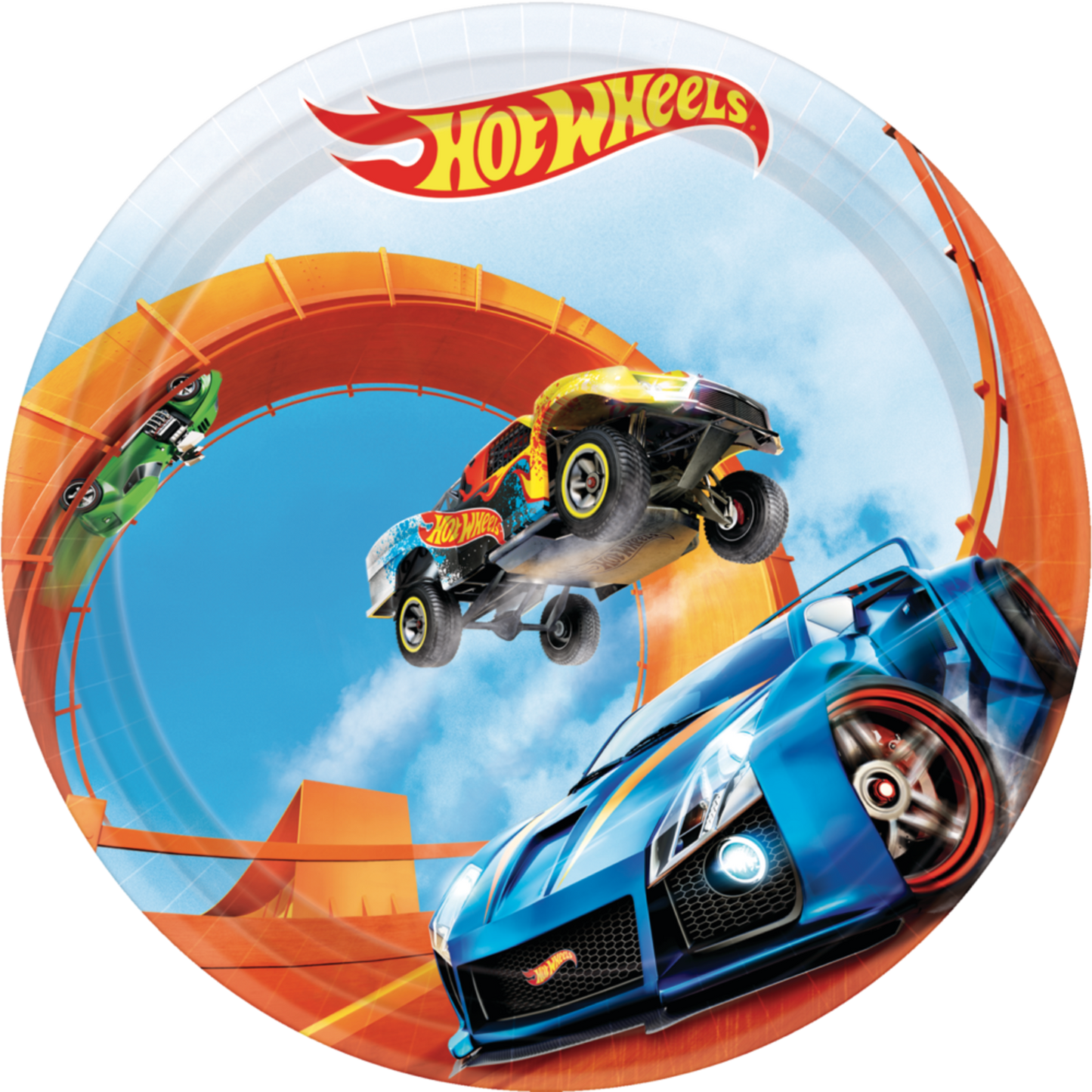 Platos de papel para postre Hot Wheels, paquete de 8