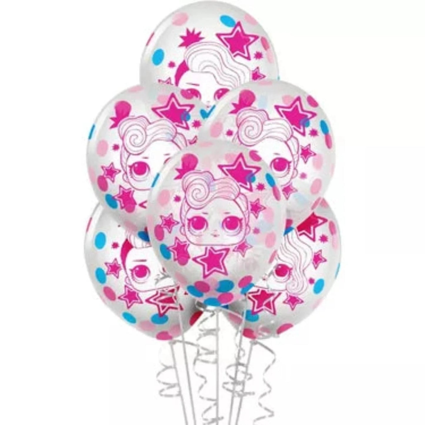 LOL Surprise Together 4 Eva! Confetti Latex Balloons (Pack of 6)