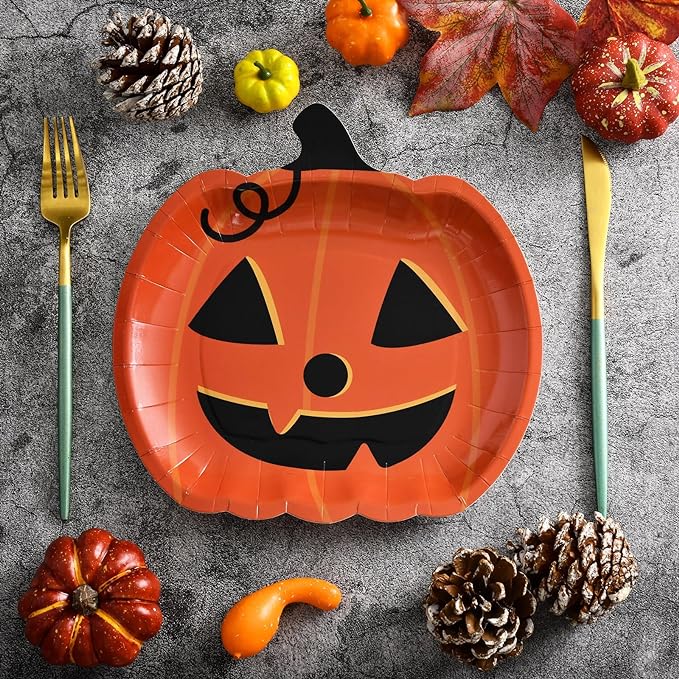 Spooky Spirits Pumpkin Dessert Plates