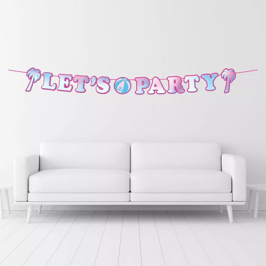 Malibu Barbie Letter Banner