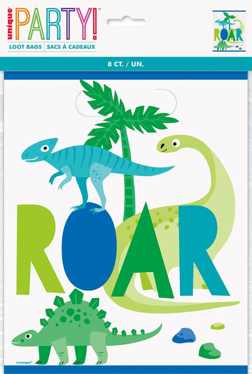 Blue & Green Dinosaur Party Loot Bags