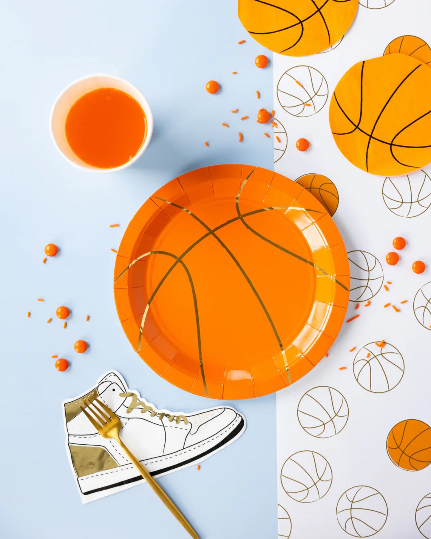 Basketball Paper Plate