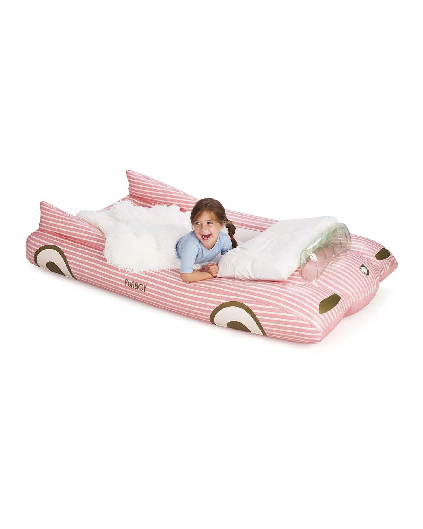Pink Convertible Kids Sleepover air mattress
