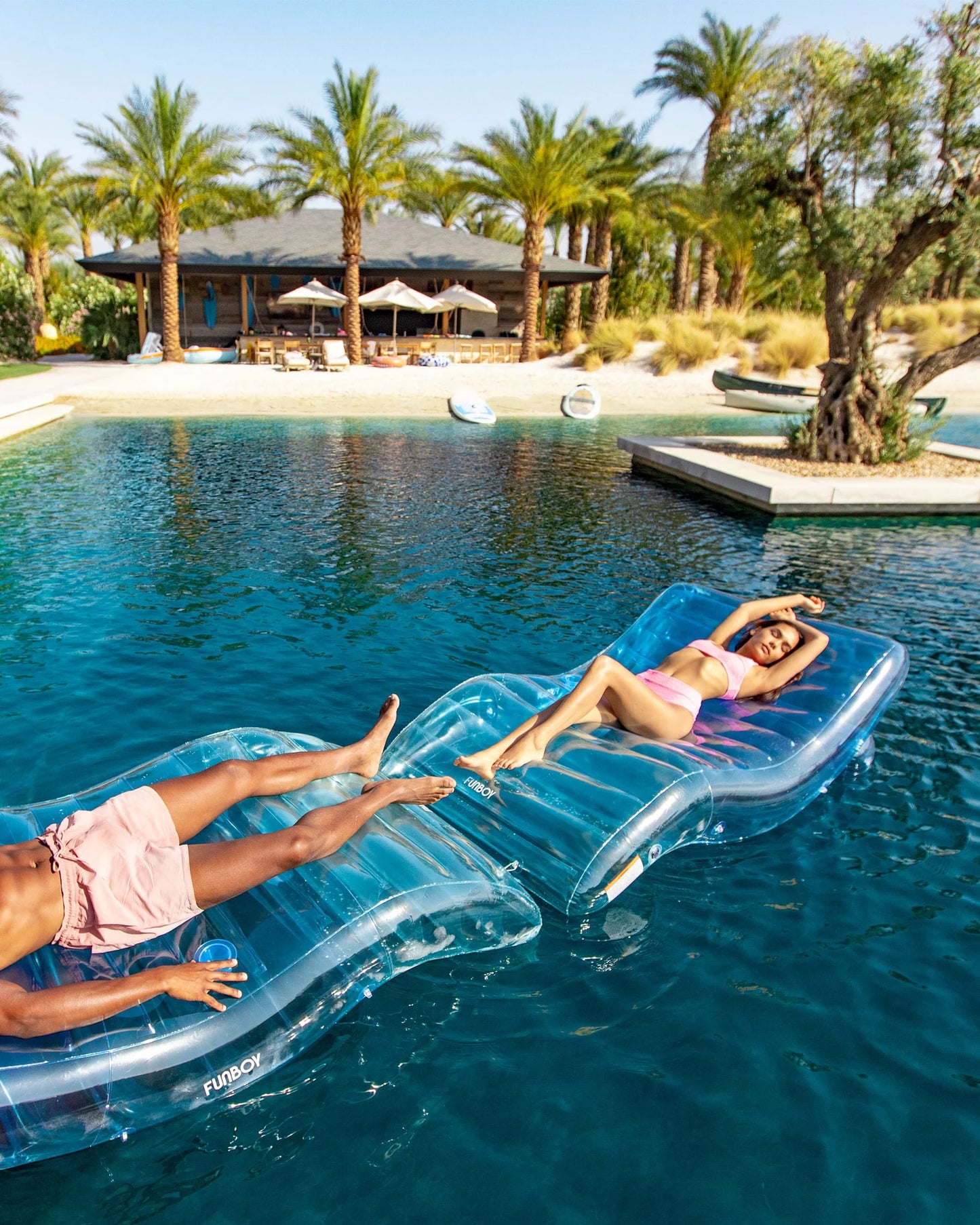 Clear Blue Chaise Lounger
