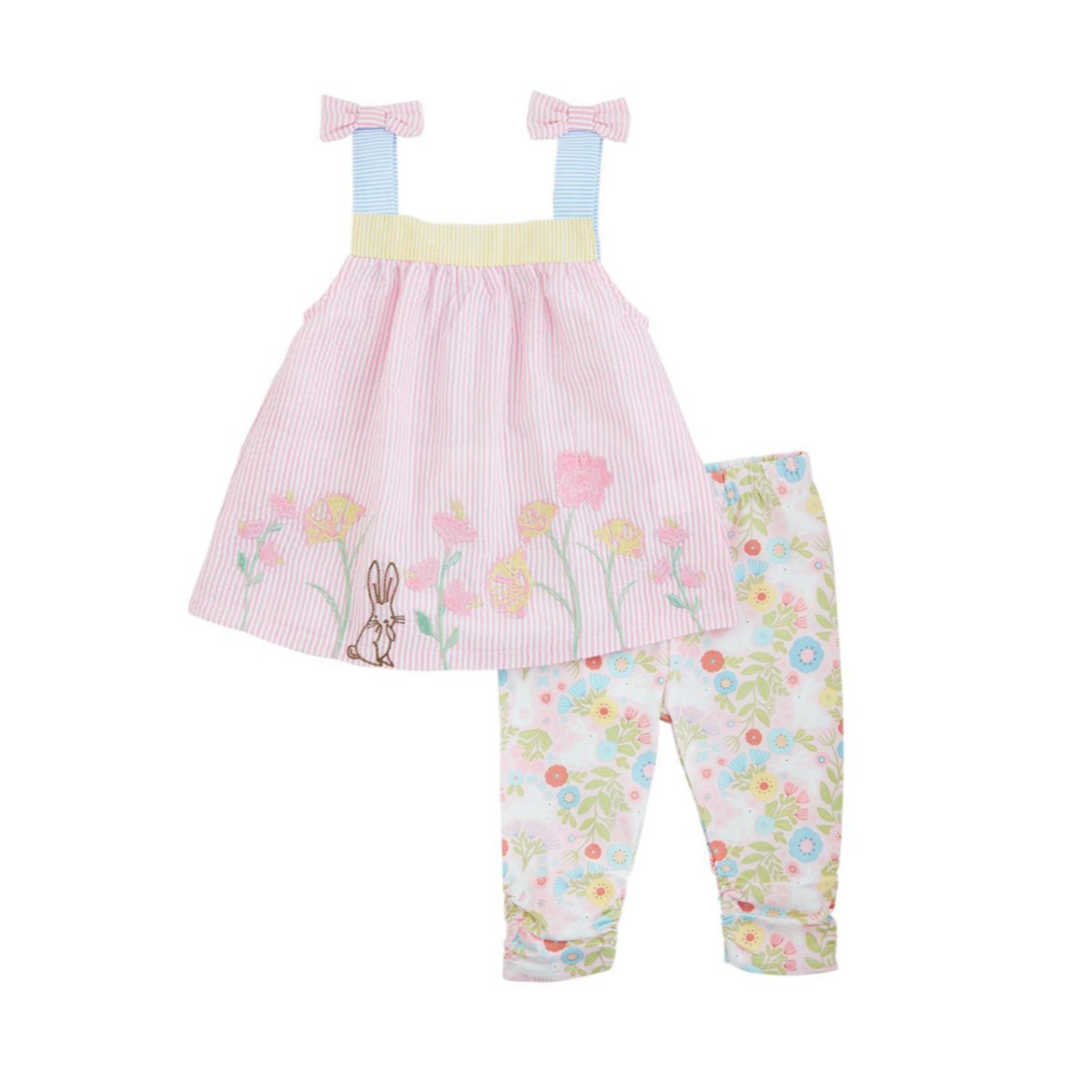 Floral Bunny Tunic & Capri Set 12-18 meses