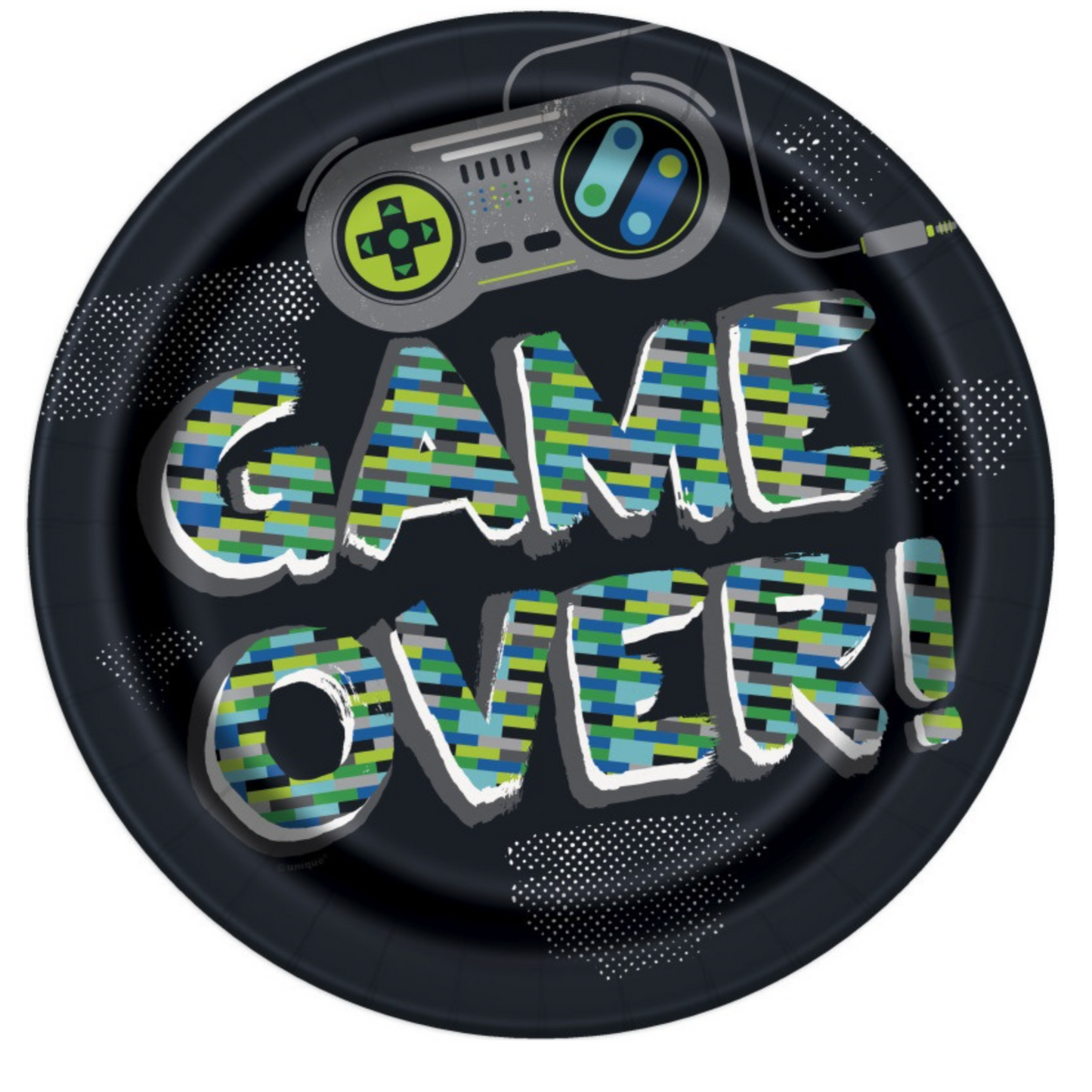 Gamer Birthday Round 9" Dinner Plates 8ct