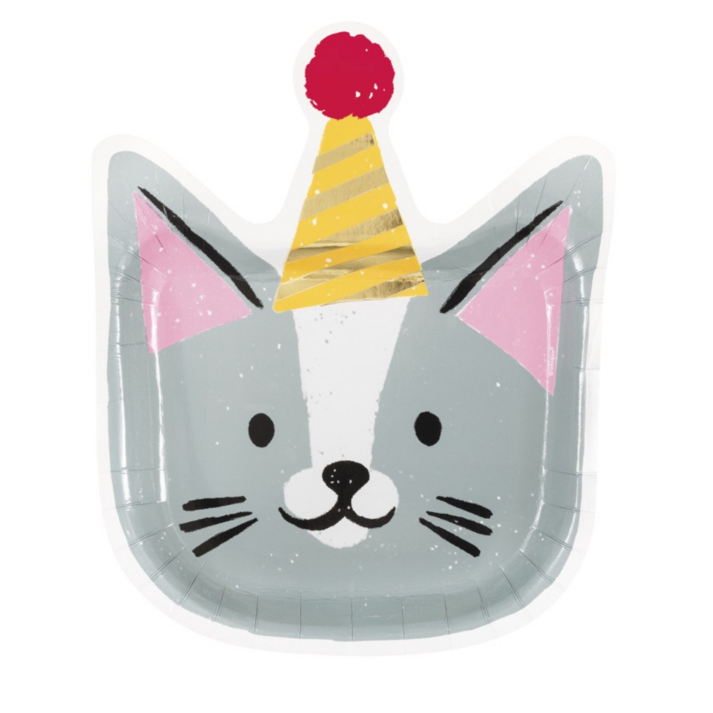 Pawty Animals Cat-Shaped 10" Plates 8ct