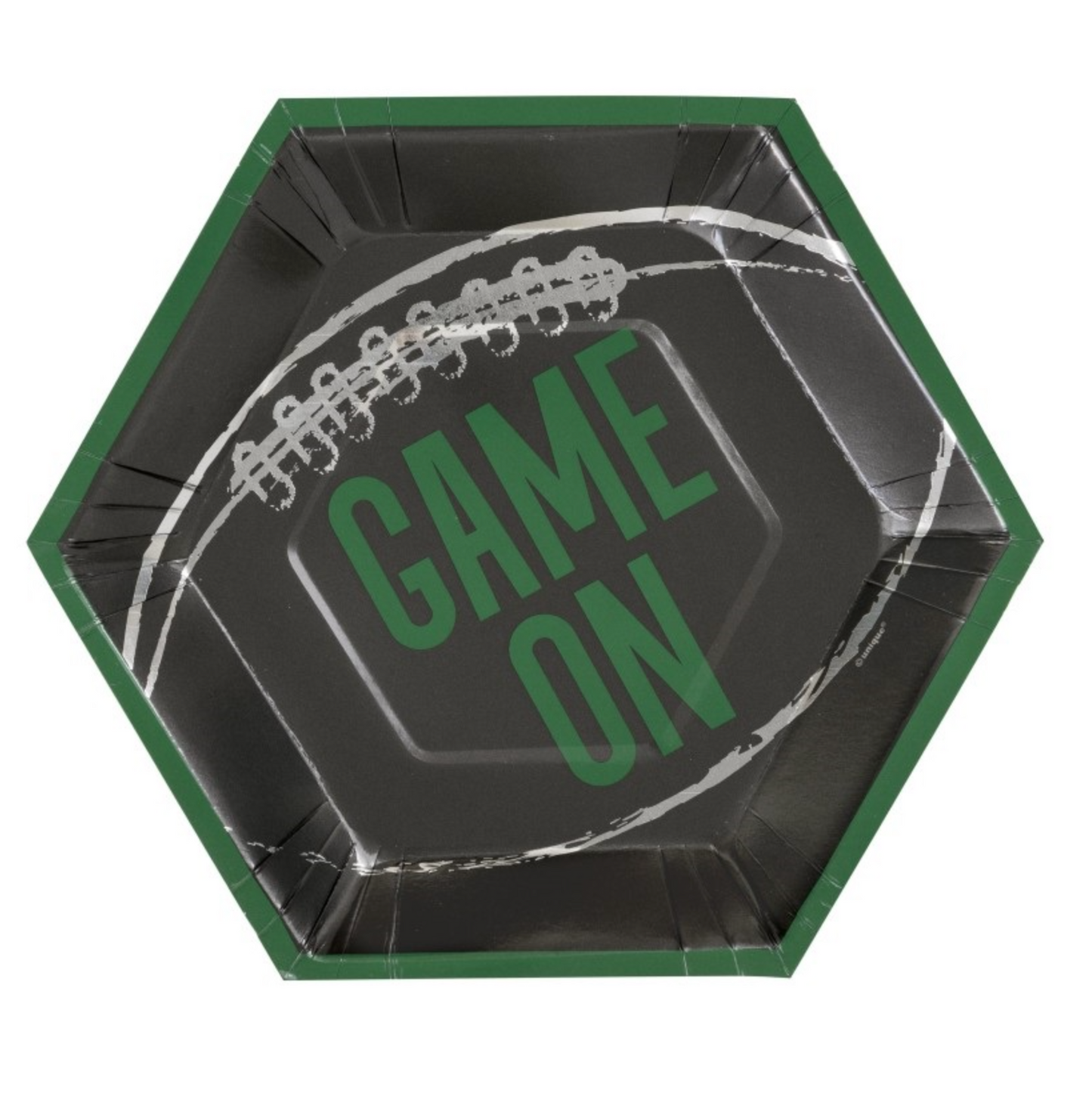 Kickoff Football "Game On" Hexagon Shaped 9.25" Plates