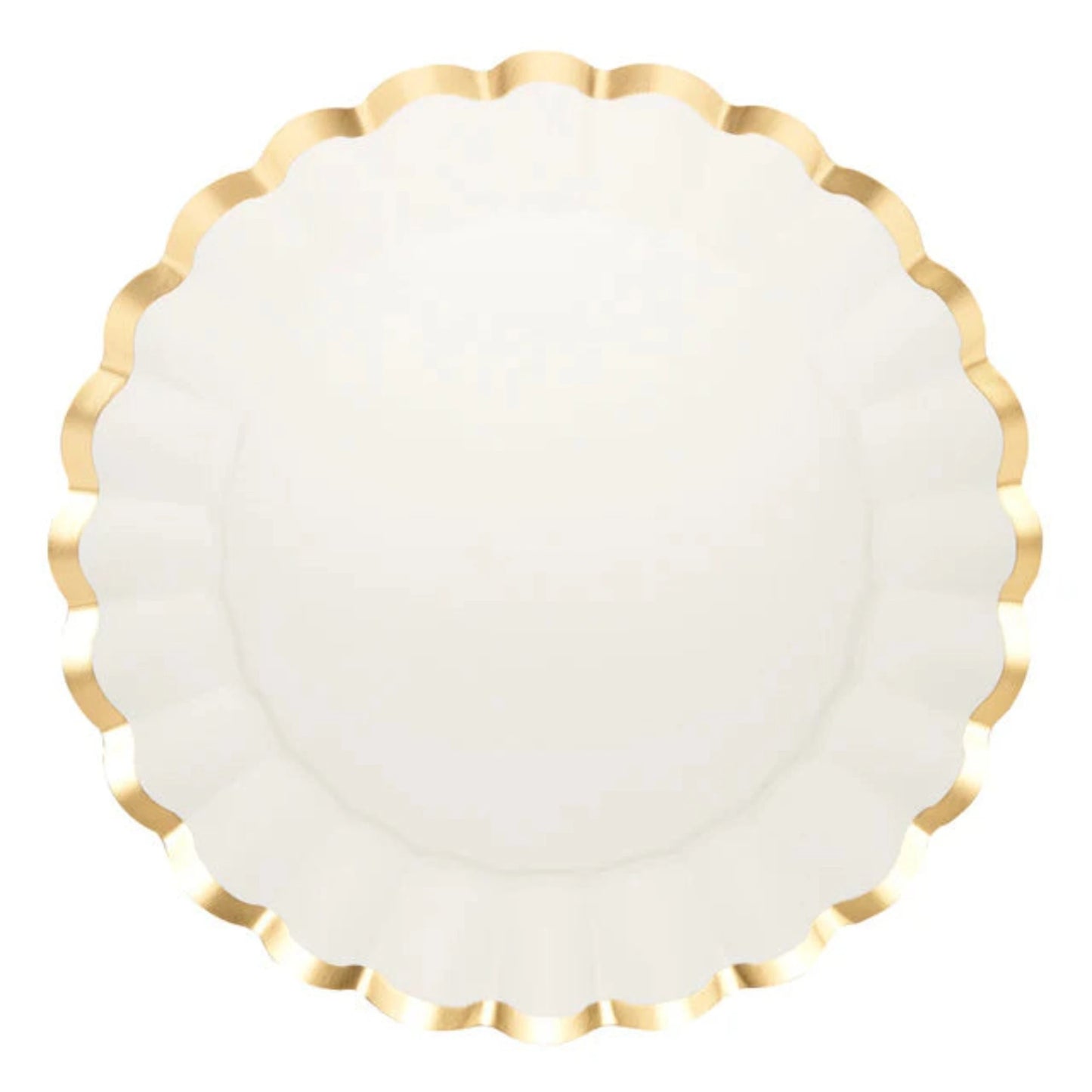 Charger Plate Gold & White/8 pkg