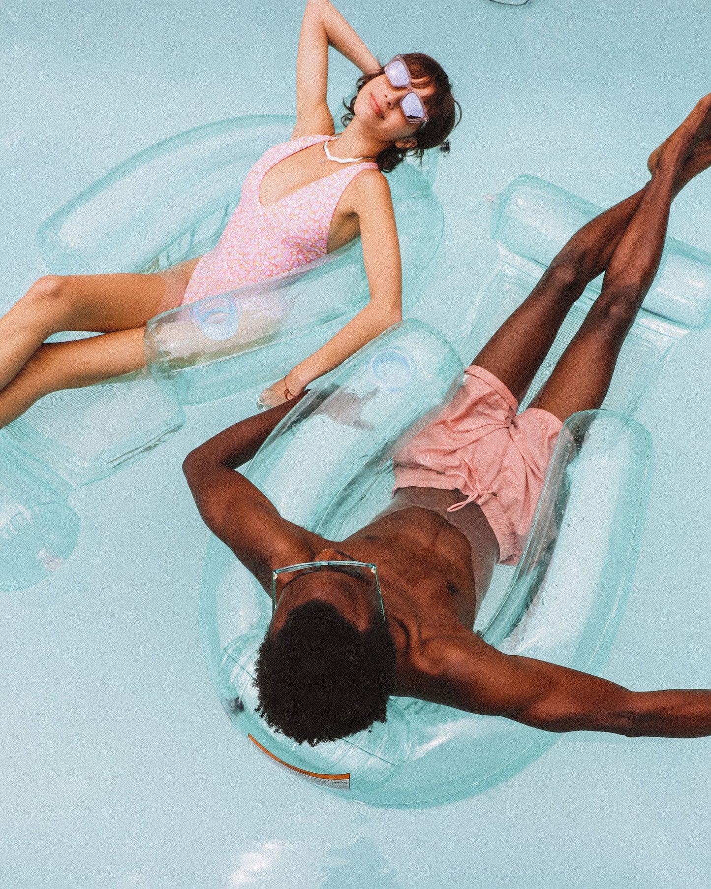 Clear Aqua Mesh Chair