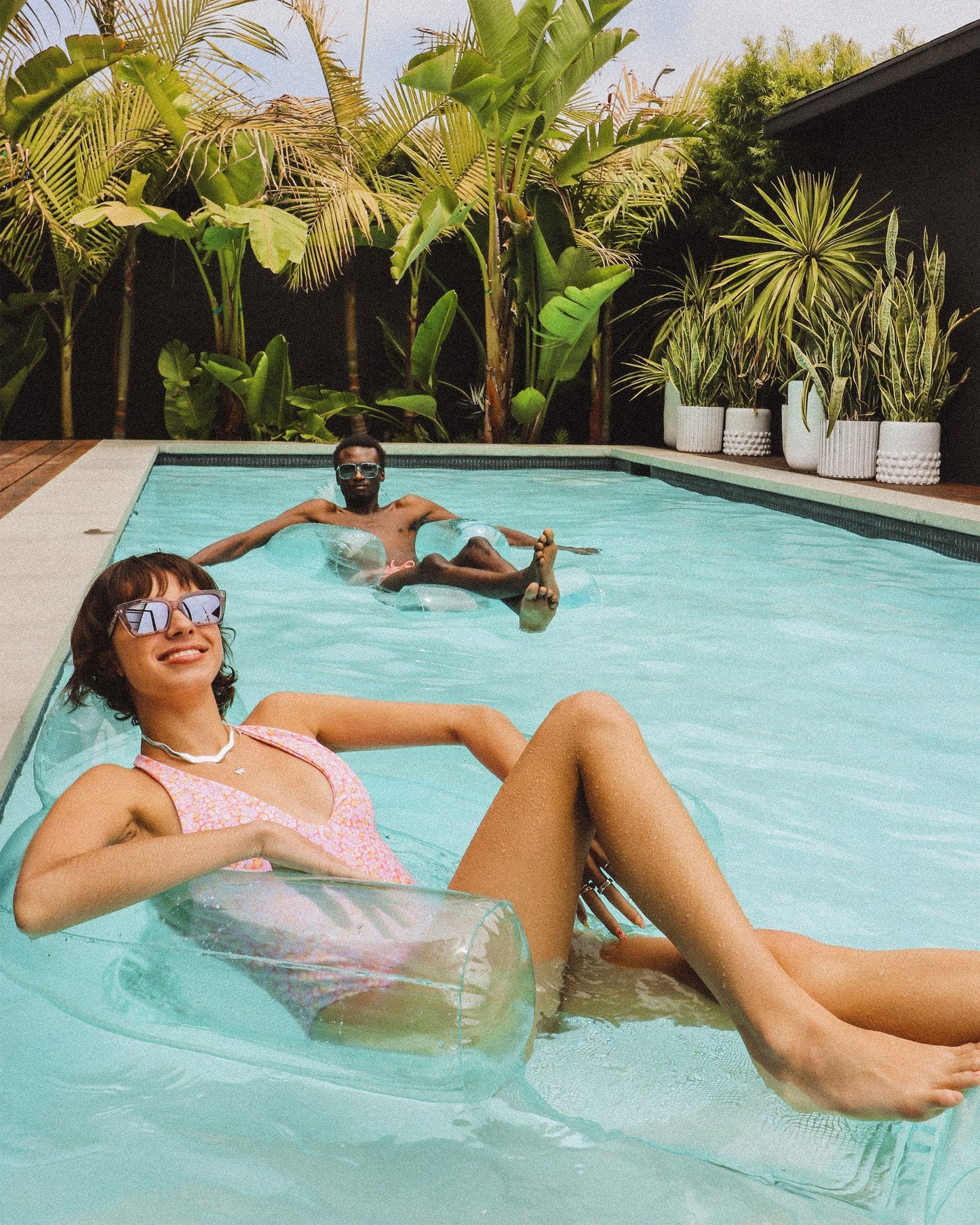 Clear Aqua Mesh Chair