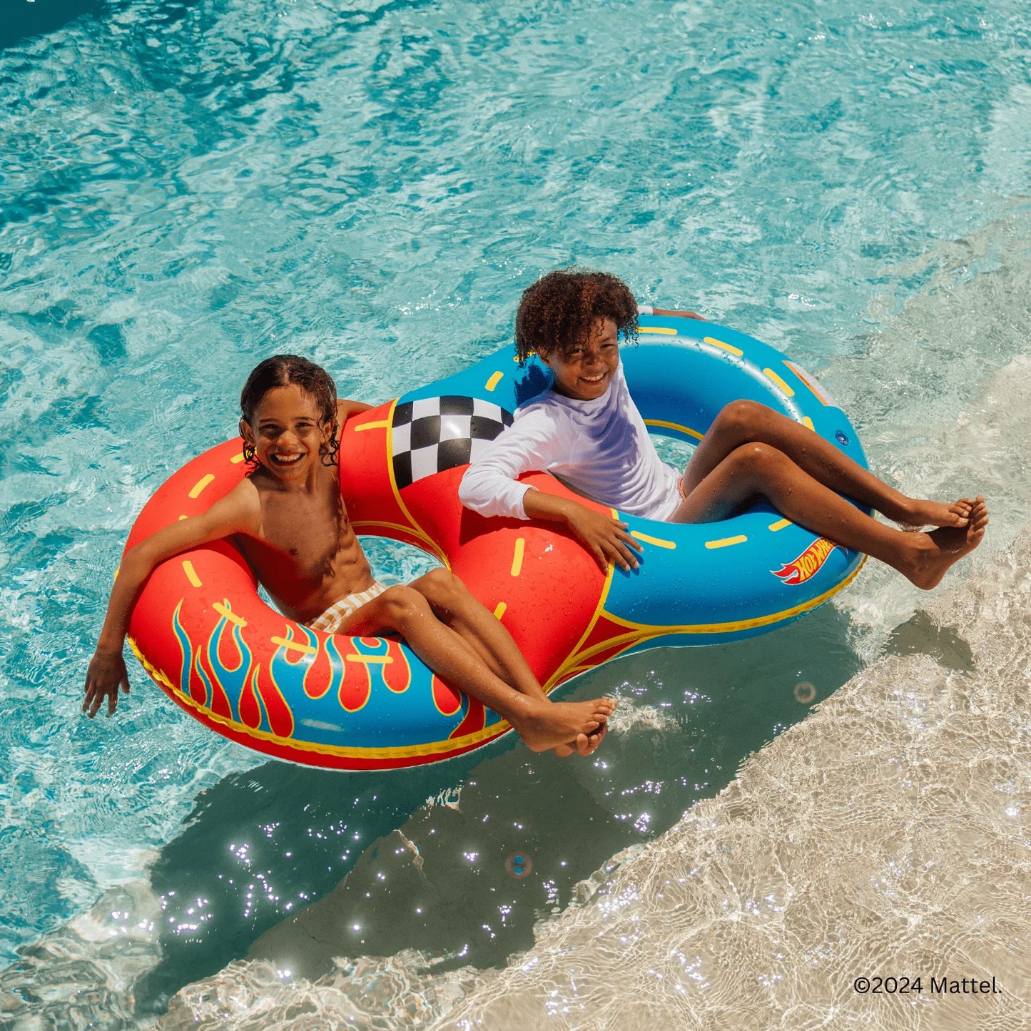 Hot Wheels Kids Racetrack Double Tube Float