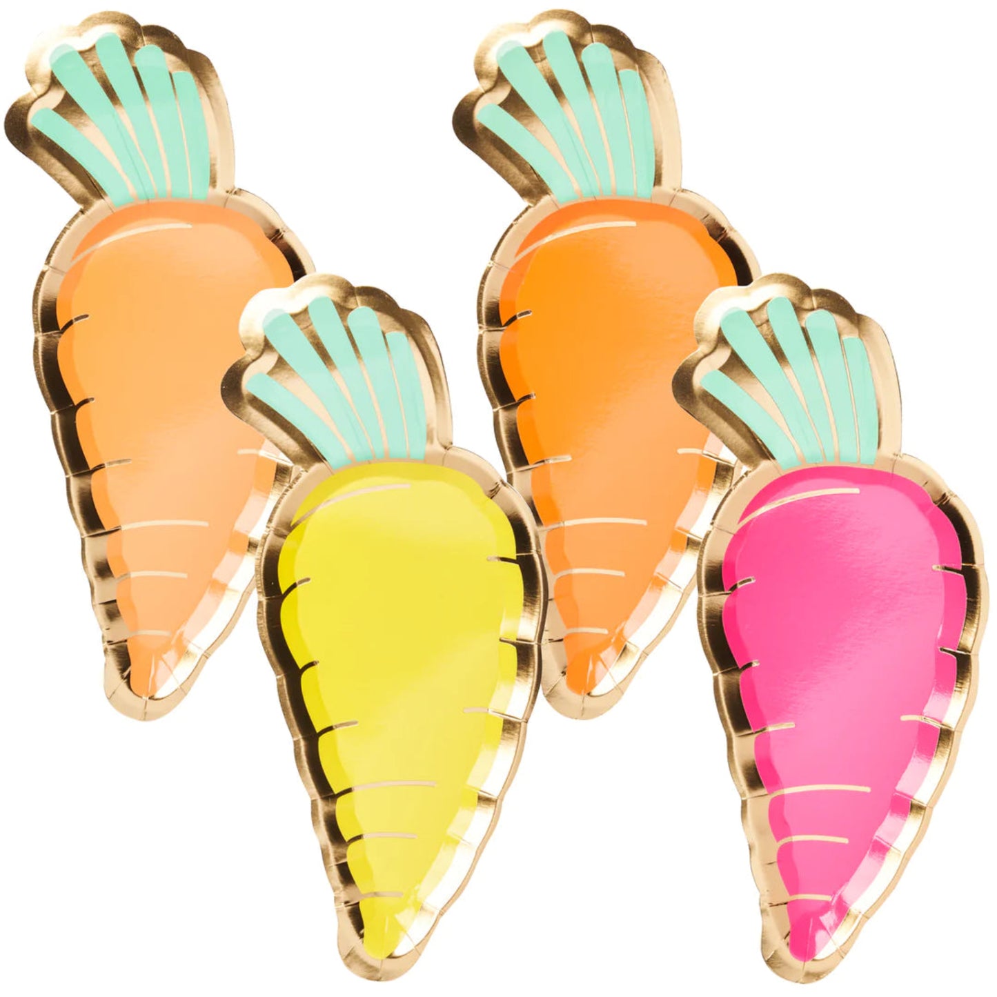 Die-Cut Carrot Plate Hoppy Easter/8pk